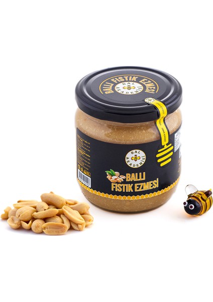 Ham Ballı Fıstık Ezmesi 300 Gram %100 Doğal (Katkısız - Şekersiz - Glutensiz)