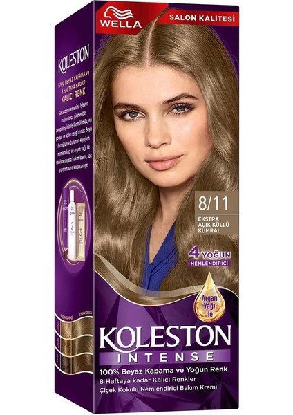 Koleston Intense Saç Boyası 8/11 Ekstra Açık Küllü Kumral - Salon Kalitesi