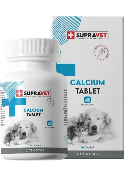 Calcium Kedi ve Köpekler Için Kalsiyum Tablet 75 Adet