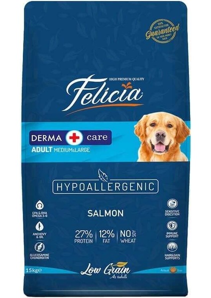 Somon Balıklı Düşük Tahıllı Hipoalerjenik Köpek Maması 15 kg