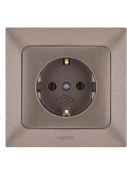 Aras Topraklı Priz - Mocha