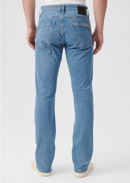 Erkek MARTIN Indigo Puslu Mavi Premium Jean Pantolon 0037884470