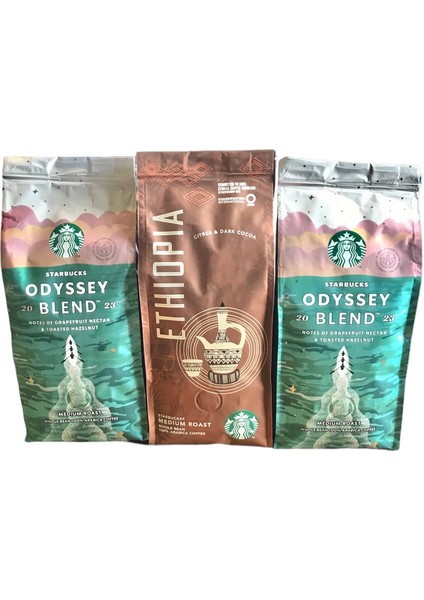 Ethiopia & 2 Adet Odyssey Blend Filtre Kahve 3 x 250 gr