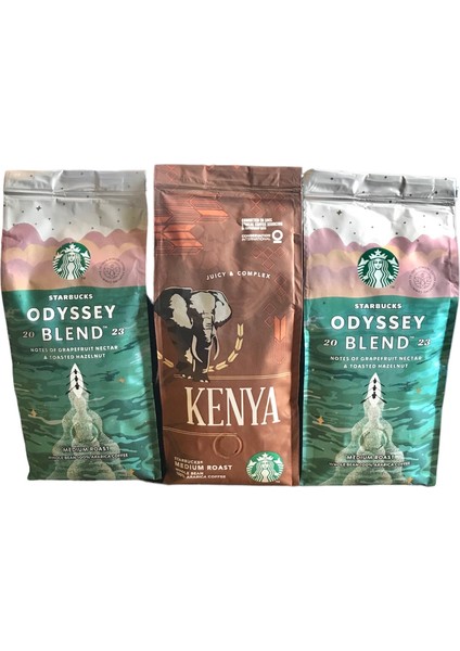 Kenya & 2 Adet Odyssey Blend Filtre Kahve 3 x 250 gr