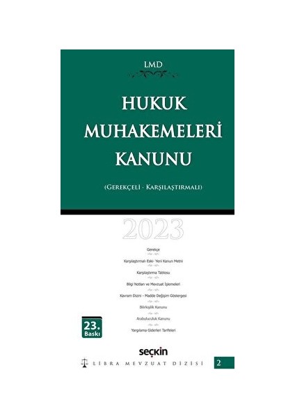 Karşılaştırmalı - Gerekçeli Hukuk Muhakemeleri Kanunu / Lmd-2 Libra Mevzuat Dizisi - Mutlu Dinç