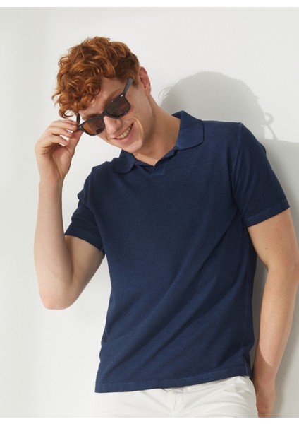 Polo Yaka Slim Fit Lacivert Erkek Kazak A26432TF-