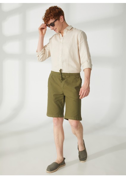 Slim Fit Düğmeli Yaka Taş Erkek Gömlek A266CARLL20- modelleri