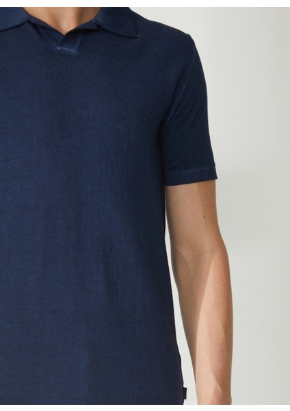 Polo Yaka Slim Fit Lacivert Erkek Kazak A26432TF- fırsatları