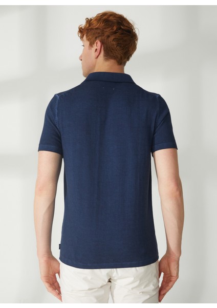 Polo Yaka Slim Fit Lacivert Erkek Kazak A26432TF- indirimleri
