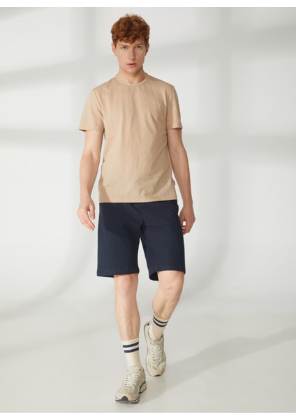 Bisiklet Yaka Kahve Erkek T-Shirt A266T35343-