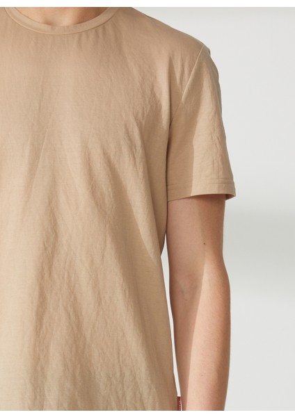 Bisiklet Yaka Kahve Erkek T-Shirt A266T35343-