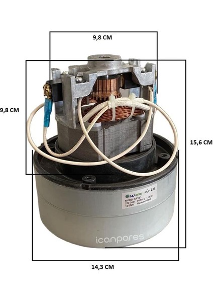 Elektrikli Süpürge Motoru SRV63 1200 W fiyatları