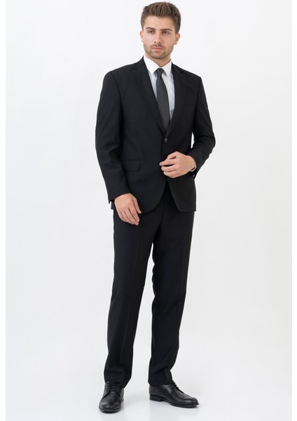 Meksiko T189 Regular Fit 4 Drop Düz Takım Elbise Siyah modelleri
