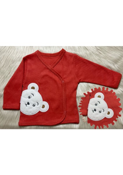 Yeni Sezon 5 Parça Erkek Ayı Aplikeli Yeni Doğan Hastane Çıkış Zıbın Seti fiyatları