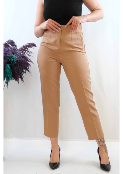 Yüksek Bel Pantolon Vizon