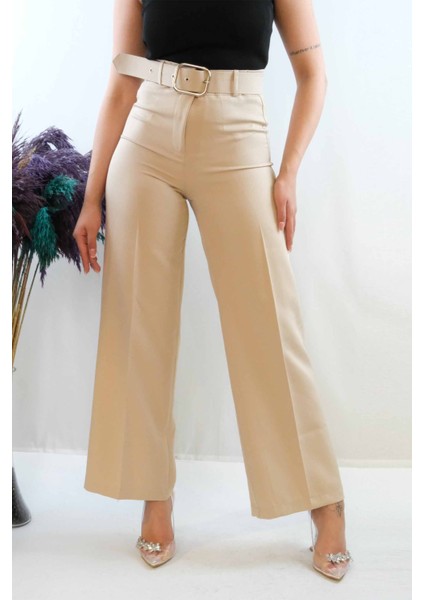 Kemerli Pantolon Taş