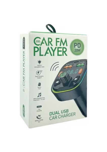 Subzero FM60 20W Pd Şarj Özellikli Bluetooth Fm Transmitter