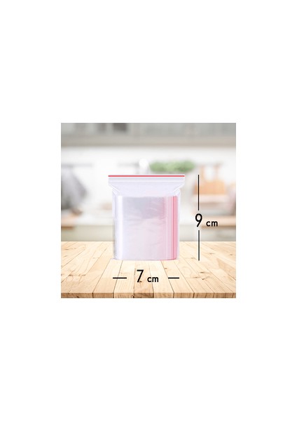 Revubaby Kilitli Torba Şeffaf Poşet 9x7 cm 100 Adet Kına Çerez Kuruyemiş Naylonu 9*7