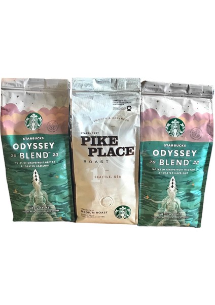 Pike Place & 2 Adet Odyssey Blend Filtre Kahve 3 x 250 gr
