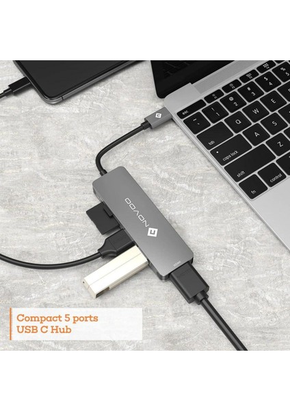 Type-C To 2*usb-A 3.0 4K HDMI Tf Sd Kart Okuyucu Dönüştürücü Hub