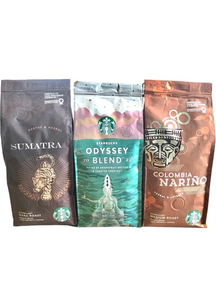 Sumatra & Odyssey Blend & Colombia Filtre Kahve 3 x 250 gr