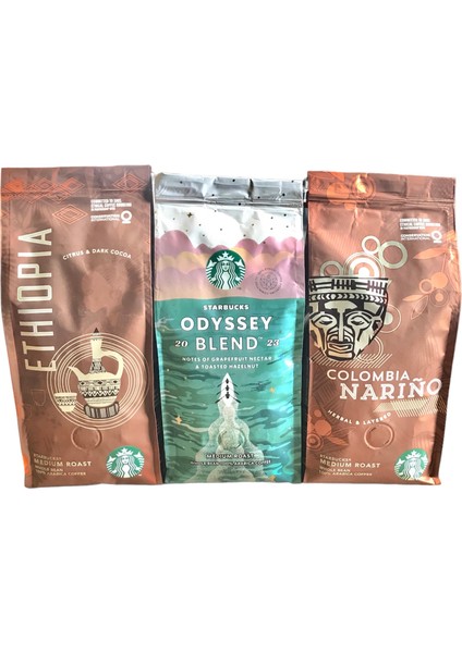 Ethiopia & Odyssey Blend & Colombia Filtre Kahve 3 x 250 gr