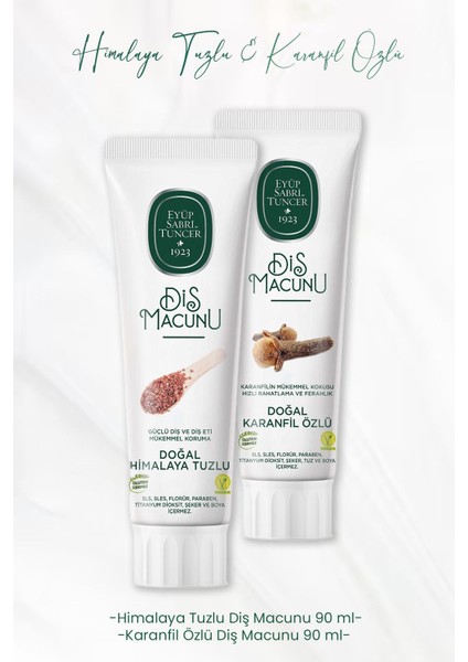 Diş Macunu Himalaya Tuzlu 90 ml ve Karanfil Özlü 90 ml