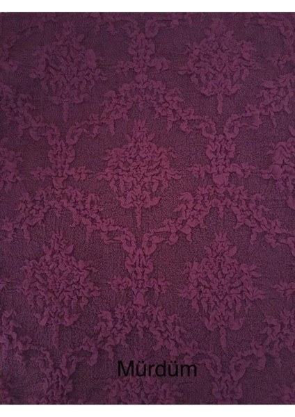 Jakarlı Koltuk Örtüsü 3+3 Çekyat Mürdüm fiyatları