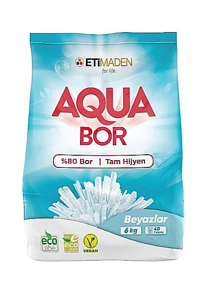 Aqua Bor 6 kg Beyaz Toz Deterjan