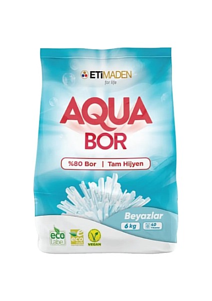 Aqua Bor 6 kg Beyaz Toz Deterjan