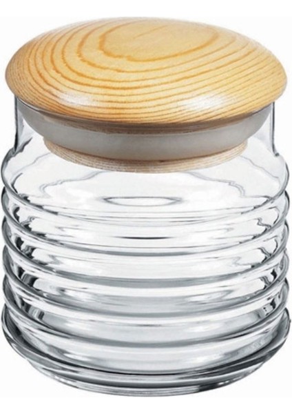 Ahşap Kapaklı Kavanoz 2 Adet