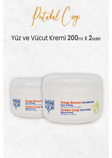 Marseillais Ekstra Nazik Krem Portakal Çiçeği Yüz ve Vücut Kremi 200 ml x 2 Adet