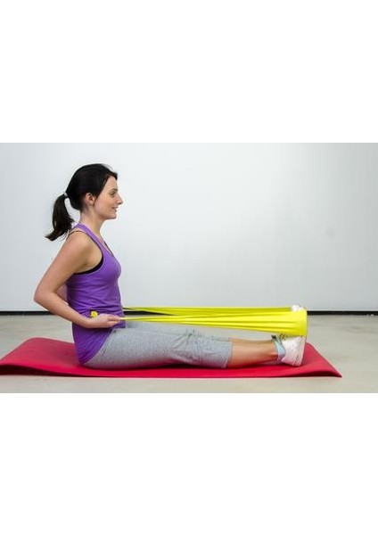 Pilates & Yoga Egzersiz Bandı , Theraband Sarı Renk(En Hafif) 1 mt