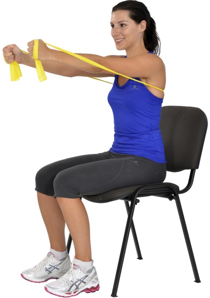 Pilates & Yoga Egzersiz Bandı , Theraband Sarı Renk(En Hafif) 1 mt