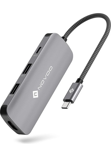 Rs6 Pro Type-C To 4K HDMI 2*usb-A 3.2 ve 2*usb-C Pd 100W Aux Dönüştürücü Adaptör