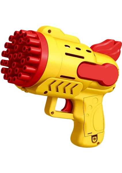 LED Light 29 Holes Bubbles Gun 29 Delikli Çoklu Köpük Atan Tabanca Sarı Köpük Tabancası Pilli Tabanca