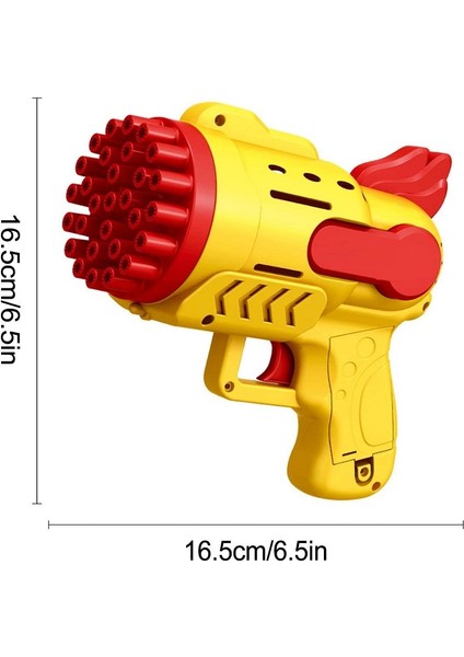 LED Light 29 Holes Bubbles Gun 29 Delikli Çoklu Köpük Atan Tabanca Sarı Köpük Tabancası Pilli Tabanca