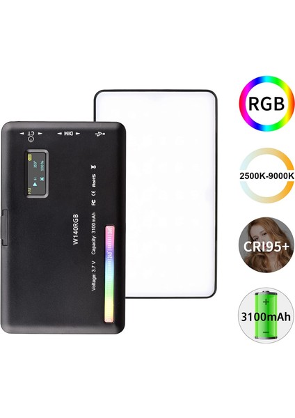 W135 Rgb LED Şarj Edilebilir Işık 2500K-9000K Fotoğraf & Video Çekimi fiyatları