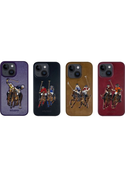 Santa Barbara Polo Racquet Club iPhone 14 Jockey Deri Kapak - Kahverengi fiyatları
