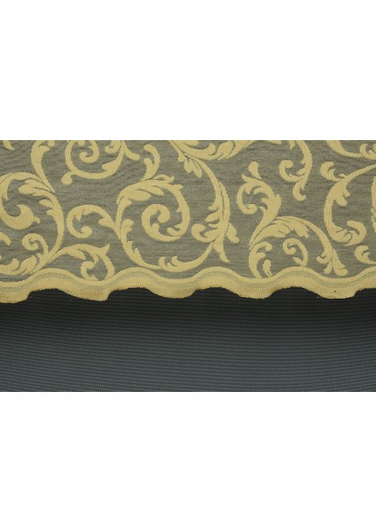 Sultan 2 Model Gold Renk Tek Kanat Hazır Dikilmiş Pileli Fon Perde 300*260 cm