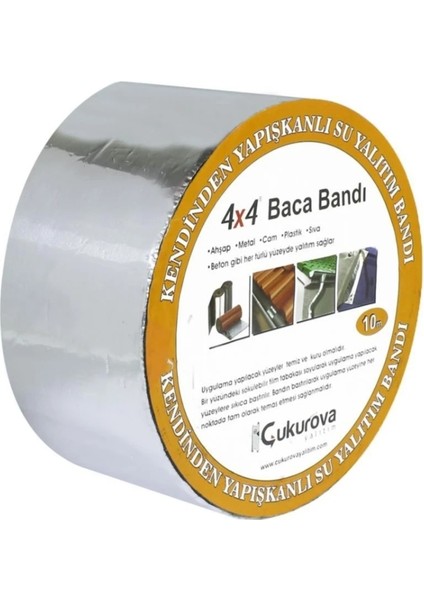 Yalıtım Baca Bandı Alüminyum 10 cm x 10 Metre