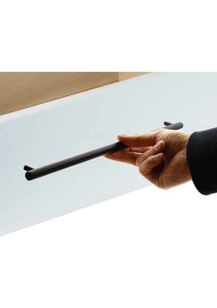 Mobilya Çekmece Dolap Kapak Kulpu Kulbu 256 mm Mat Siyah Metal Kulp modelleri