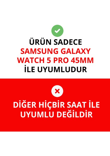 Samsung Galaxy Watch 5 Pro 45MM Uyumlu Ekran Koruyucu Cam ve Kasa Koruyucu Sert Pc fiyatları