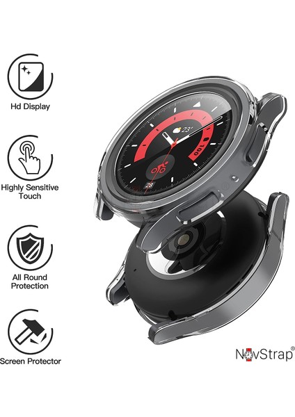 Samsung Galaxy Watch 5 Pro 45MM Uyumlu Ekran Koruyucu Cam ve Kasa Koruyucu Sert Pc fırsatları