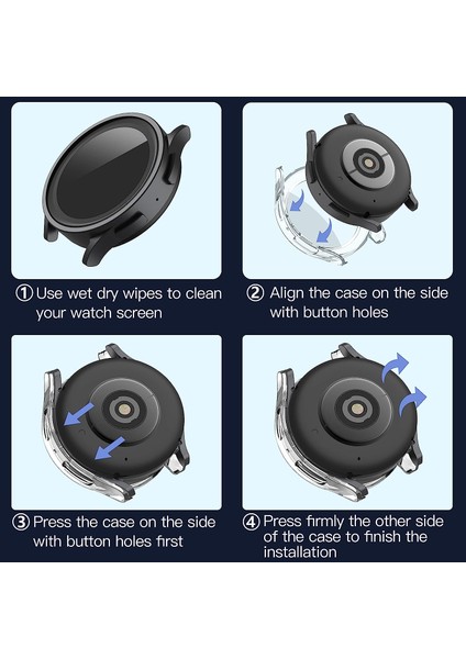 Samsung Galaxy Watch 5 Pro 45MM Uyumlu Ekran Koruyucu Cam ve Kasa Koruyucu Sert Pc indirimleri