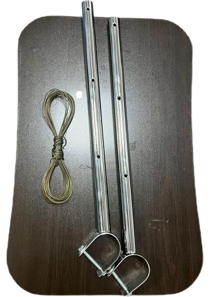 Krom Çamaşır Askılığı 50 Cm + 9m Halat