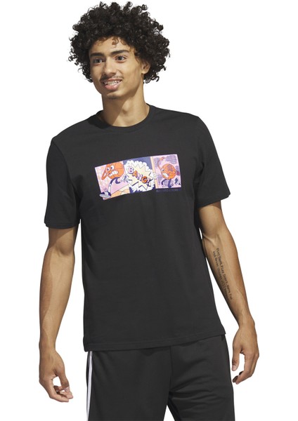 Lil Stripe Scr Erkek Basketbol Tişörtü IC1867 Siyah