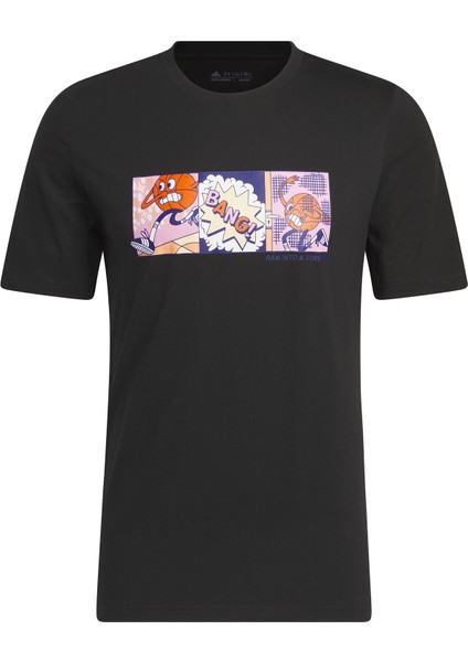 Lil Stripe Scr Erkek Basketbol Tişörtü IC1867 Siyah fırsatları