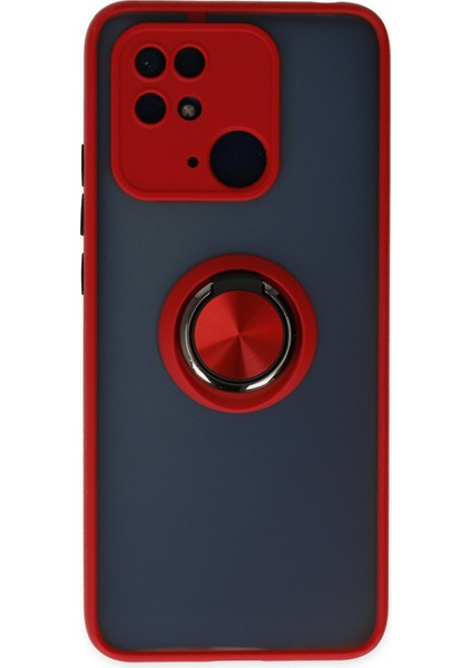 Xiaomi Poco C40 Kılıf Montreal Yüzüklü Silikon Kapak - Kırmızı 300099