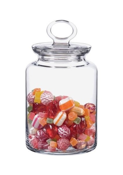 Kitchen Plastik Contalı Cam Kavanoz 2 Adet